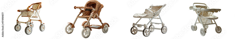 Fototapeta premium A baby walker isolated on a white background.