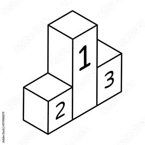 Modern design icon of leaderboard 