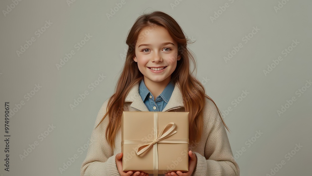 a beautiful smiling girl stands in full growth with packages in her hands on a light background a beautiful smiling girl stands in full growth with packages in her hands on a light background