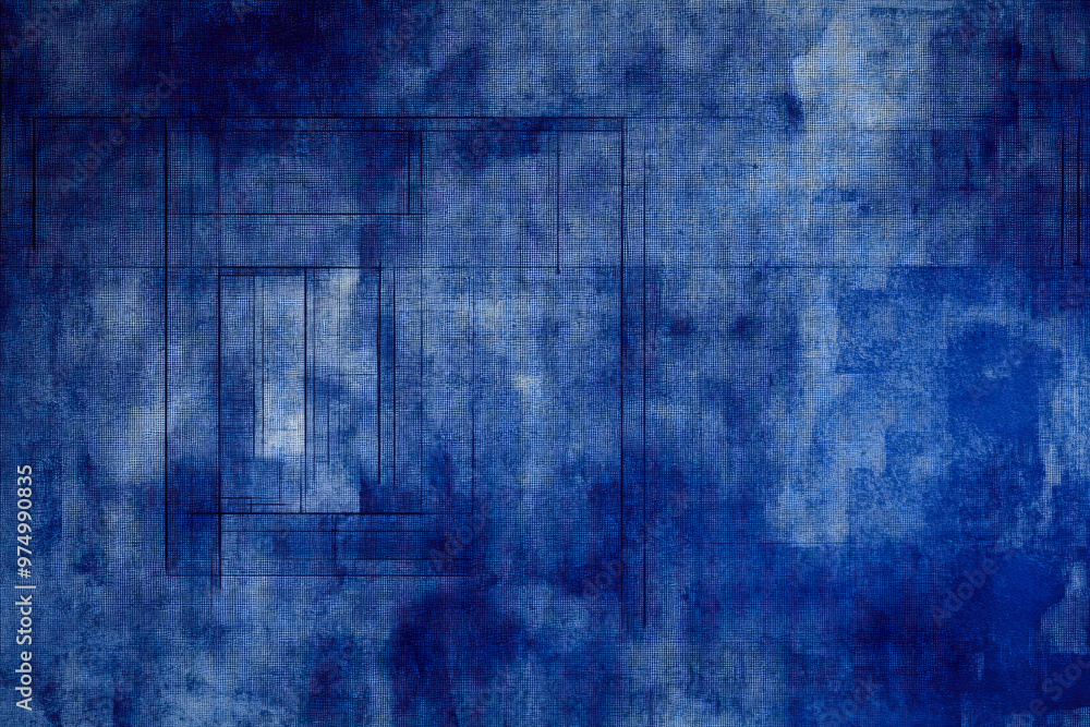 An abstract art piece with blue geometric patterns, blending different shades to create a textured and visually intriguing background. An abstract art piece with blue geometric patterns, blending different shades to create a textured and visually intriguing background.