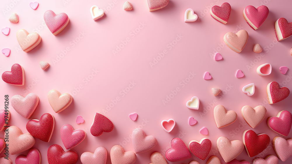 pieces of cakes laid out on the table top view light background free space pieces of cakes laid out on the table top view light background free space