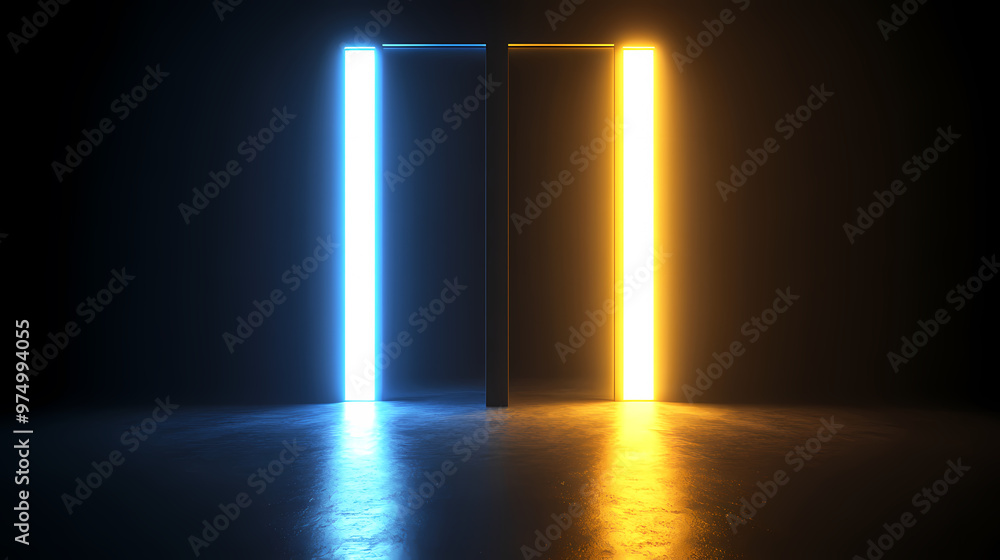 custom made wallpaper toronto digitalA futuristic corridor with intersecting lights