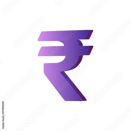 Indian budget rupee symbol and coins