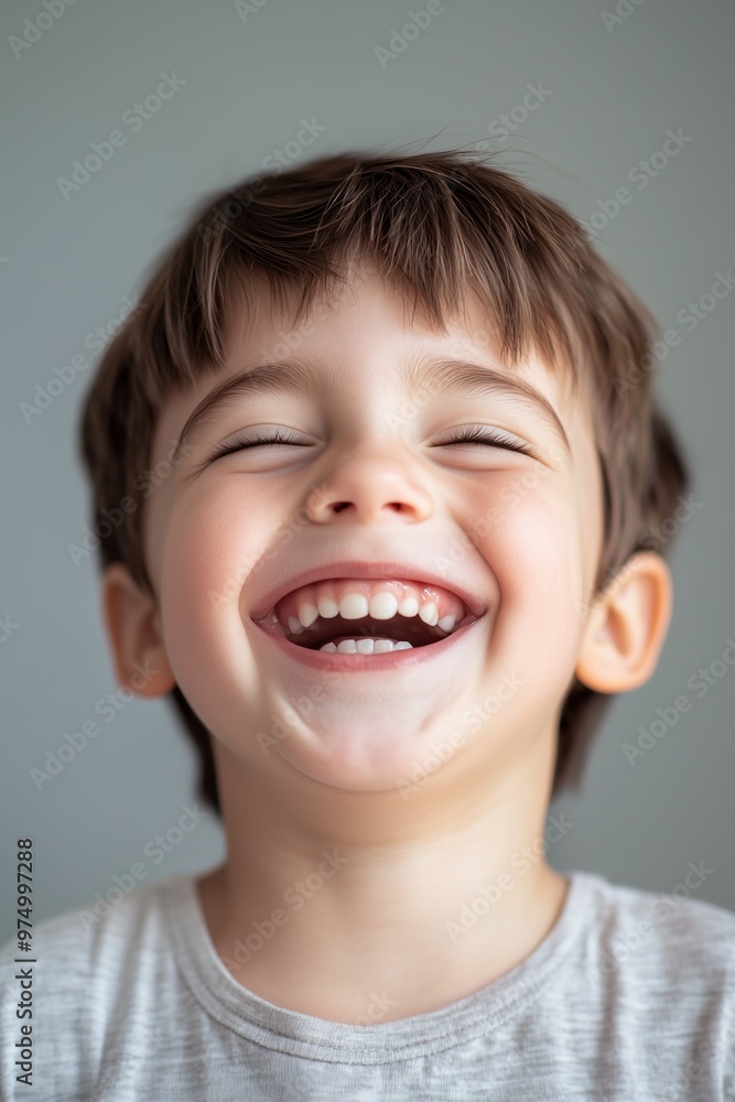 child boy 10 years old smiling cheerfully close-up portrait Generative AI child boy 10 years old smiling cheerfully close-up portrait Generative AI
