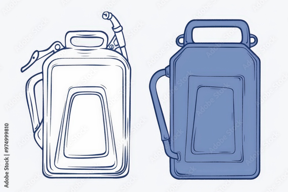 Garden water bucket sign icon vector - flat water bucket. Beautiful simple AI generated image Garden water bucket sign icon vector - flat water bucket. Beautiful simple AI generated image