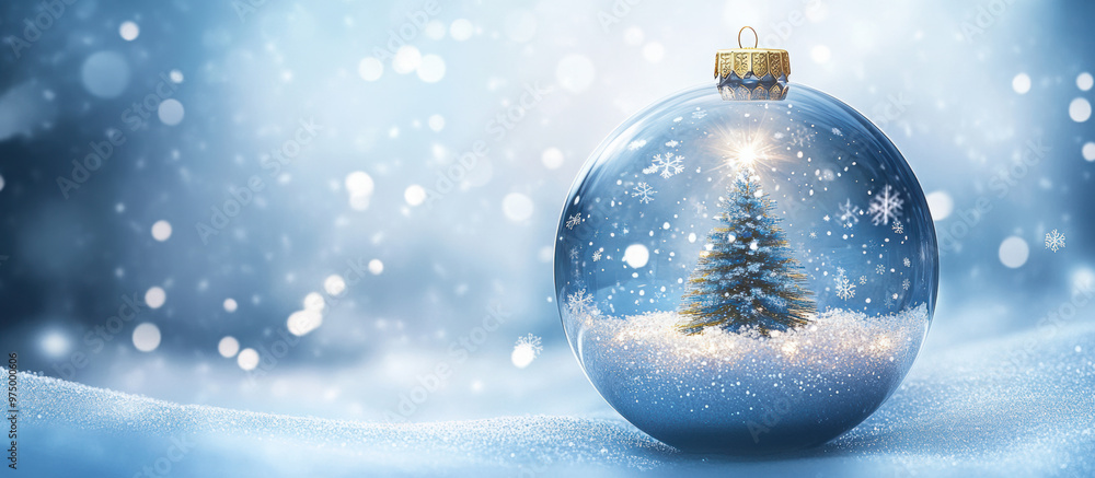 Shiny Christmas Tree In Snow Globe
Shiny Christmas Tree In Snow Globe