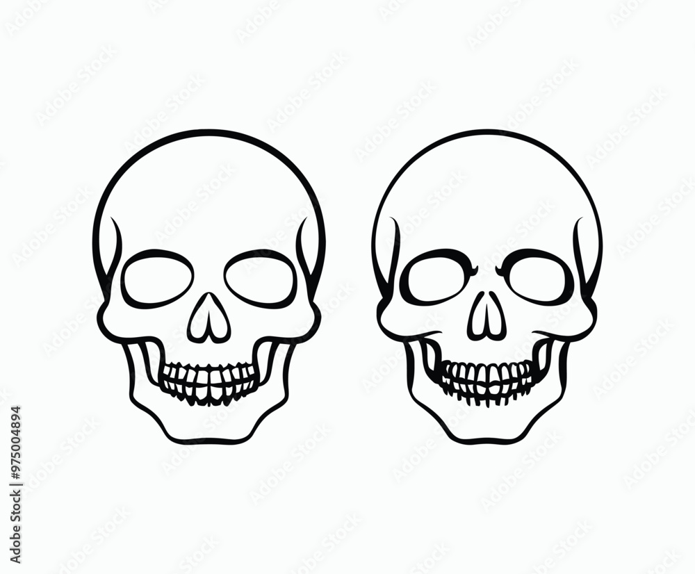 Skull EPS vector graphics art silhouette illustration template Skull EPS vector graphics art silhouette illustration template