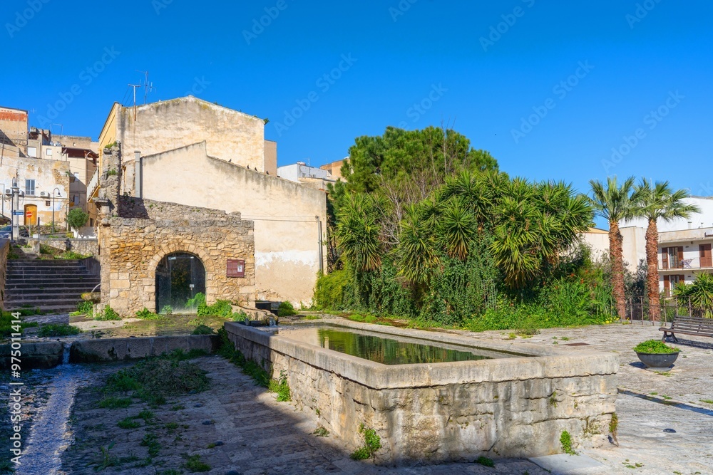 Arab fountain, Alcamo, Trapani, Sicily, Italy Arab fountain, Alcamo, Trapani, Sicily, Italy