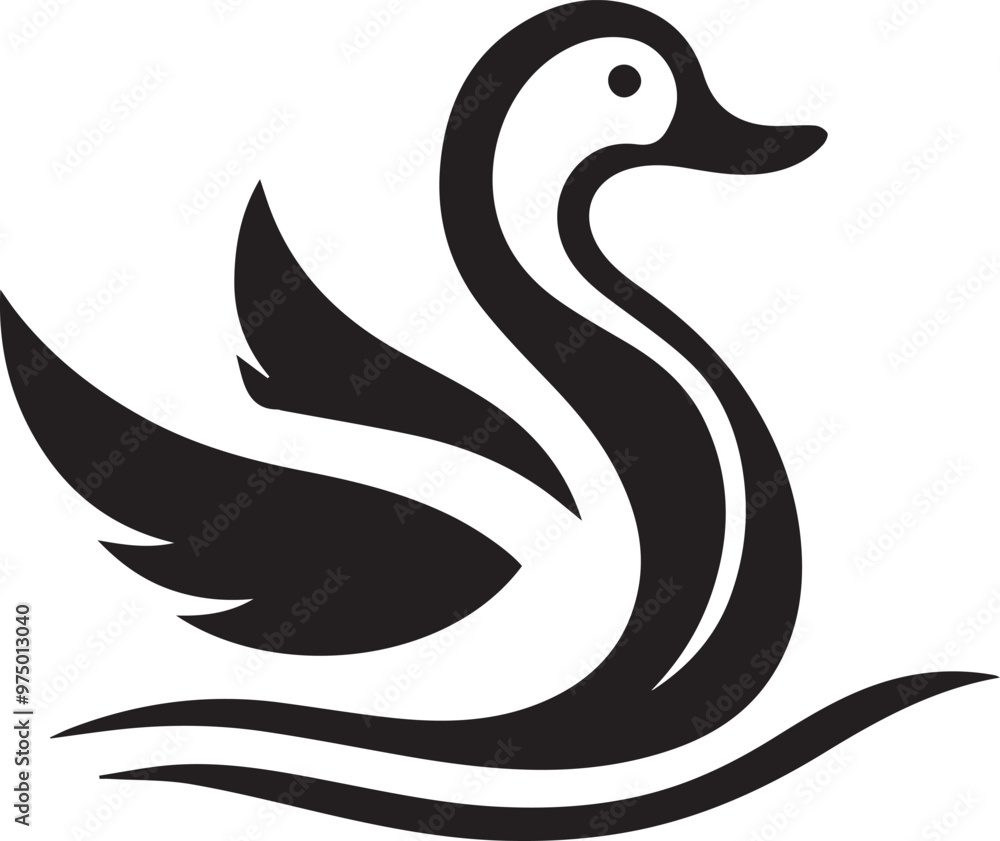 Obraz premium Rubber duck icon vector art illustration