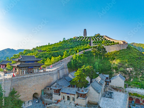 Sunny summer day at Yanmen Pass, Dai County, Xinzhou City, Sichuan Province photo