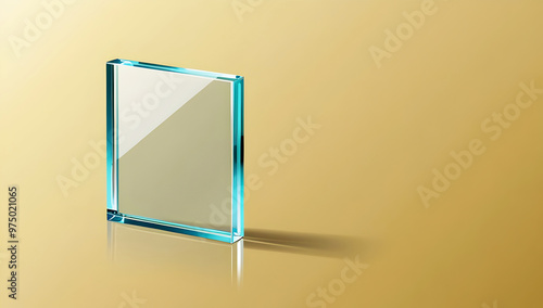 Obraz na płótnie elegant aesthetic design, template with copy space area, glass isolated on clean background, blank advertising display w salonie