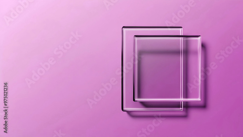 Obraz na płótnie elegant aesthetic design, template with copy space area, glass isolated on clean background, blank advertising display w salonie