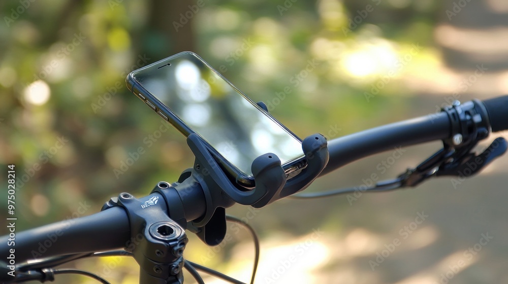 Bike holder for smartphones. Using a bicycle gps holder for a cell phone. Bike holder for smartphones. Using a bicycle gps holder for a cell phone.