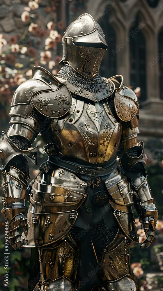 A Knight in Shining Armor: Medieval Warrior in Full Plate A Knight in Shining Armor: Medieval Warrior in Full Plate