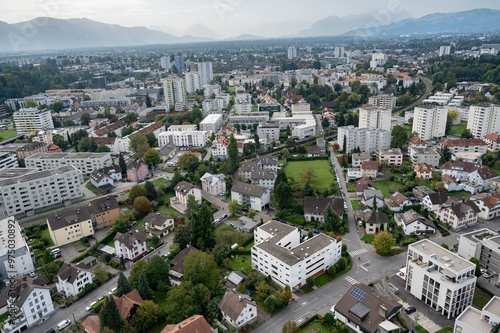 Bregenz von oben Vorkloster, Rieden Rheintal Vorarlberg Österreich 