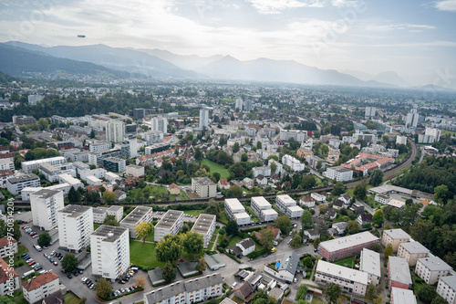 Bregenz von oben Vorkloster, Rieden Rheintal Vorarlberg Österreich 