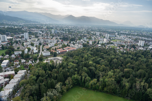 Bregenz von oben Vorkloster, Rieden Rheintal Vorarlberg Österreich 