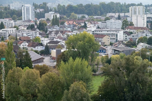 Bregenz von oben Vorkloster, Rieden Rheintal Vorarlberg Österreich 