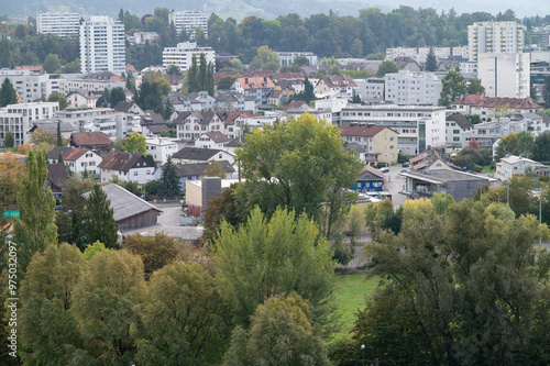 Bregenz von oben Vorkloster, Rieden Rheintal Vorarlberg Österreich 