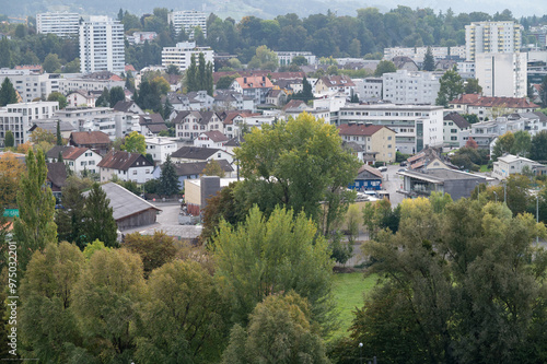 Bregenz von oben Vorkloster, Rieden Rheintal Vorarlberg Österreich 