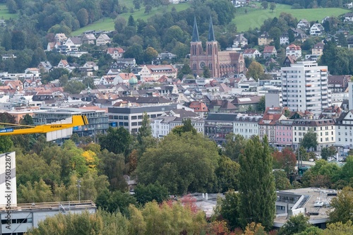 Bregenz von oben Vorkloster, Rieden Rheintal Vorarlberg Österreich 
