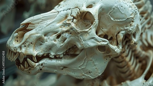 Close-Up of an Animal Skull: Exploring the Intricacies of Nature