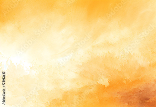 Watercolor wash in warm orange tones creates a vibrant, textured background with a transparent overlay