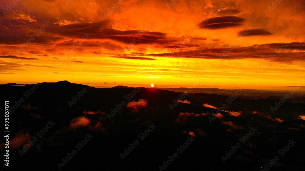 beautiful sunset over the mountains beautiful sunset over the mountains