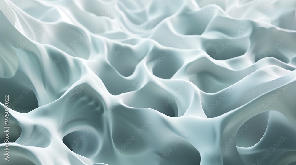 Obraz premium Abstract Blue and White Swirling Pattern Texture Background