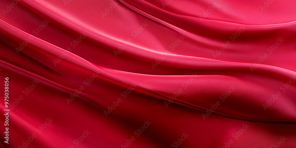 Obraz premium Fabric for soft curved waves in coral color