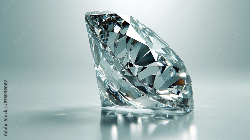 Sparkling Diamond Gemstone Isolated on White Background Sparkling Diamond Gemstone Isolated on White Background