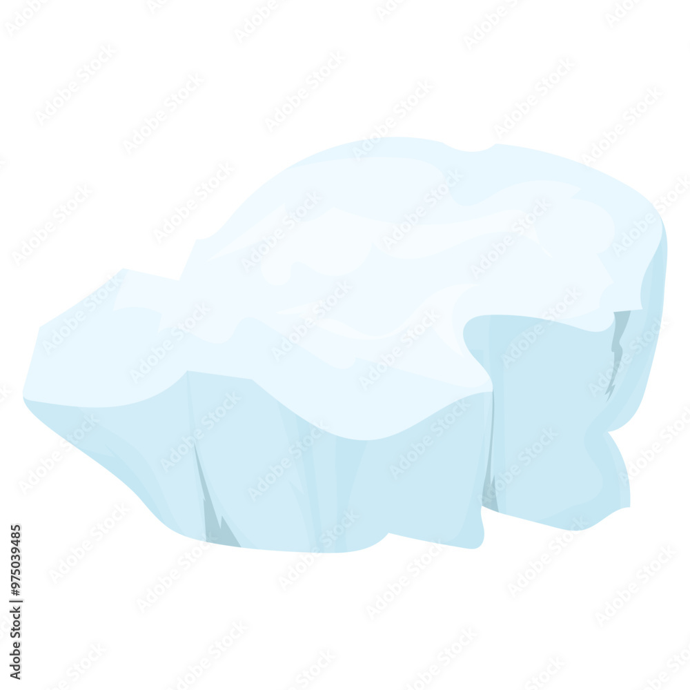 Vector arctic glaciers, ice floe with cracks. Frozen water crystals, blue ice blocks in vector isolated on white background. Arctic ice in simple vector style. Winter illustration. Vector arctic glaciers, ice floe with cracks. Frozen water crystals, blue ice blocks in vector isolated on white background. Arctic ice in simple vector style. Winter illustration.