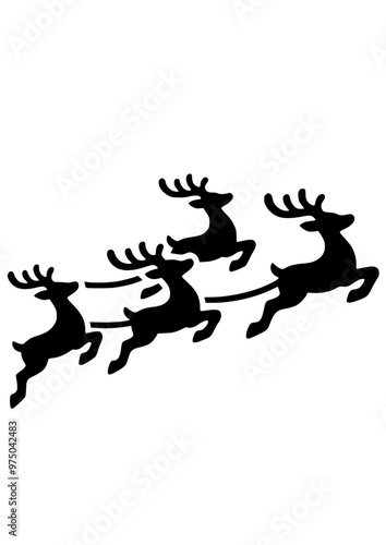 Christmas SVG, Santa Sleigh SVG, Santa with reindeers SVG, Christmas Tree SVG, New Year SVG, Winter SVG, Holiday SVG, Elf SVG, Santa Sleigh Silhouette, Design, Winter Decor, Cut file for Cricut PNG