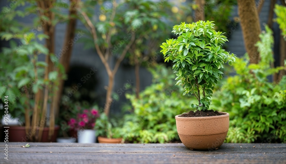 Planting trees in pots, love plants and the environment concept. Planting trees in pots, love plants and the environment concept.