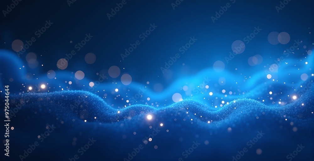 Fototapeta premium Blue bokeh background