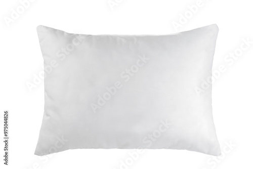 sleep pillows with cotton cover, isolate on a white background photo