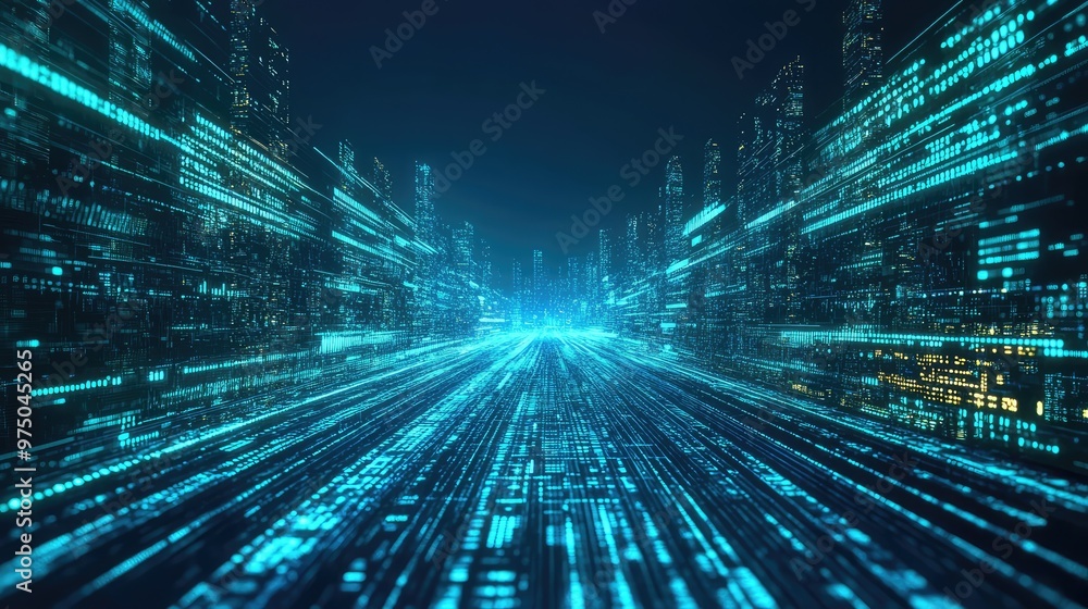 Metaverse Neon Tech Background. AI generated illustration Metaverse Neon Tech Background. AI generated illustration