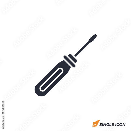 screwdriver icon vector illustration. screwdriver symbol isolated on white background