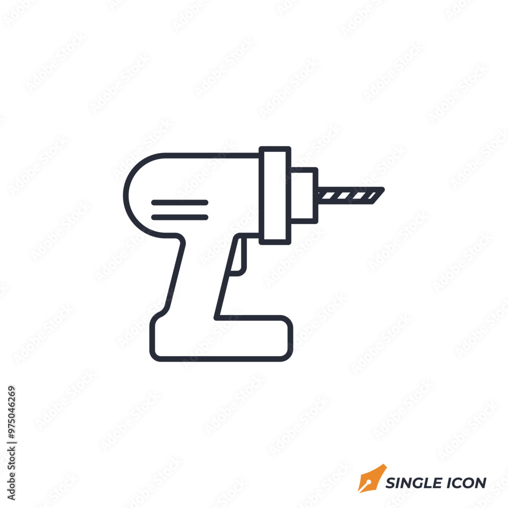 drill icon vector illustration. drill symbol isolated on white background drill icon vector illustration. drill symbol isolated on white background