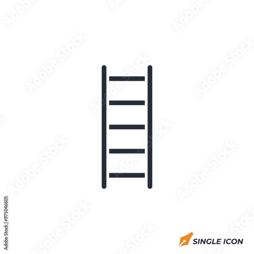 ladder icon vector illustration. ladder symbol isolated on white background