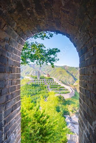 Sunny summer day at Yanmen Pass, Dai County, Xinzhou City, Sichuan Province photo