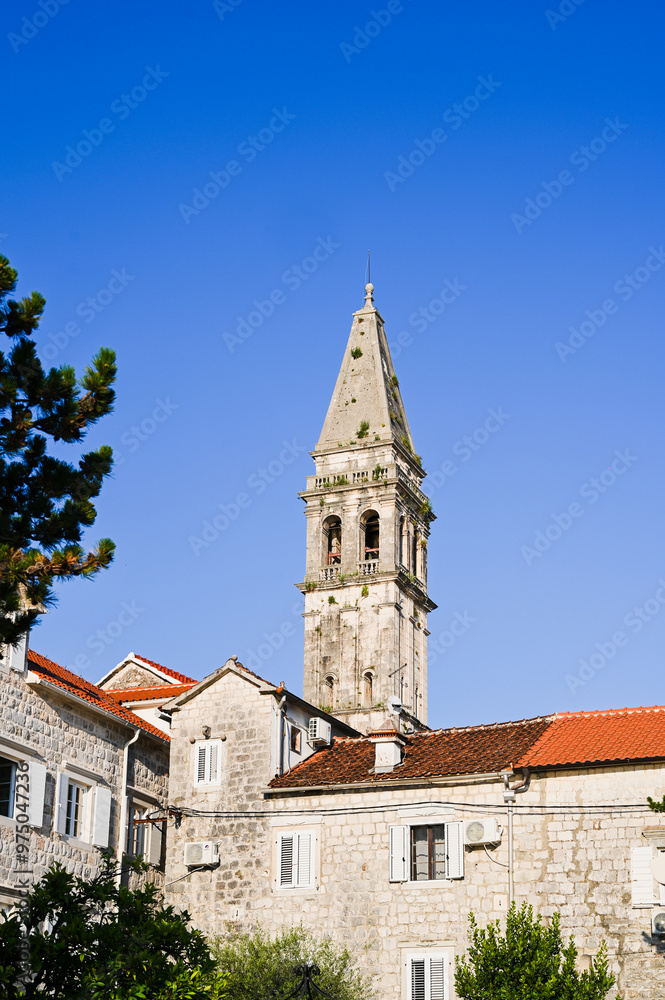 Postcard Scene of Perast, Bay of Kotor, Montenegro - beautiful holiday destination in the Balkans - Summertime Postcard Scene of Perast, Bay of Kotor, Montenegro - beautiful holiday destination in the Balkans - Summertime