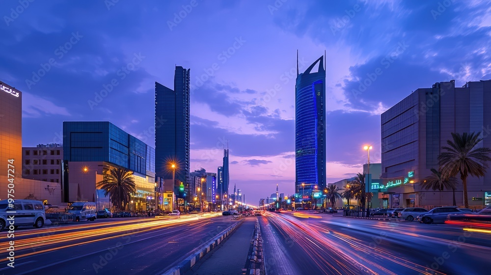 KAFD Buildings in Riyadh. AI generated illustration KAFD Buildings in Riyadh. AI generated illustration