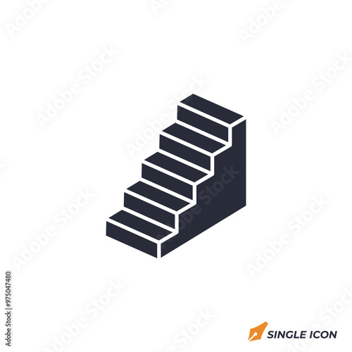 stairs icon vector illustration. stairs symbol isolated on white background