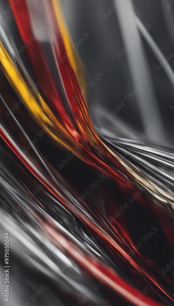 Immerse yourself in the allure of metallic abstraction with a backdrop adorned in overlapping layers Immerse yourself in the allure of metallic abstraction with a backdrop adorned in overlapping layers