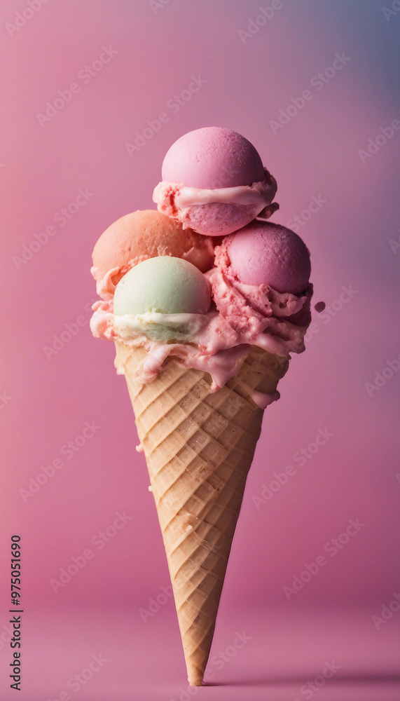 Neapolitan Ice Cream vertical Neapolitan Ice Cream vertical