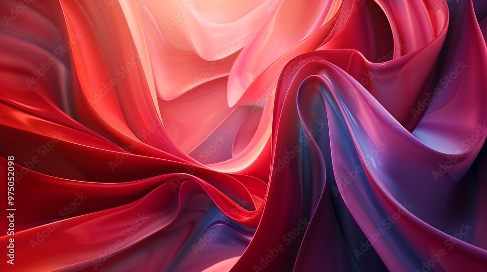 Abstract red and purple fabric waves, flowing texture, luxury fabric background Abstract red and purple fabric waves, flowing texture, luxury fabric background