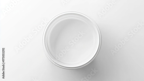 Empty Transparent Bucket Mockup. AI generated illustration