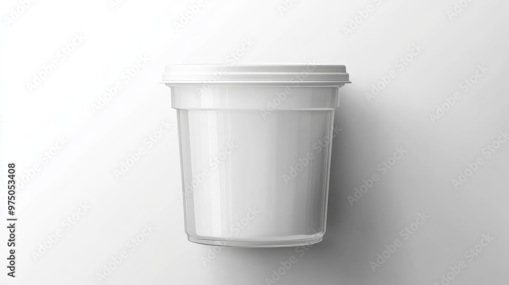 Empty Transparent Bucket Mockup. AI generated illustration Empty Transparent Bucket Mockup. AI generated illustration