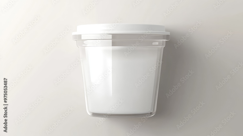 Empty Transparent Bucket Mockup. AI generated illustration Empty Transparent Bucket Mockup. AI generated illustration